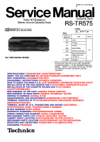 Technics - RSTR-575 - Service manual 